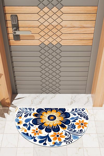 Rugmood Modern Digital Doormat Colorful Mandala Pattern Doormat - Front Door Mat