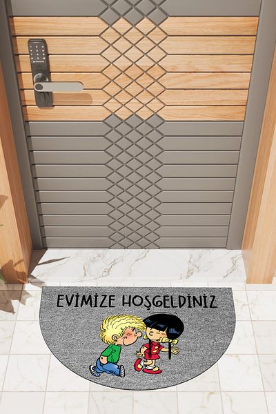 Rugmood Modern Digital Doormat Gray Chen and Cedric Doormat - Front Door Mat