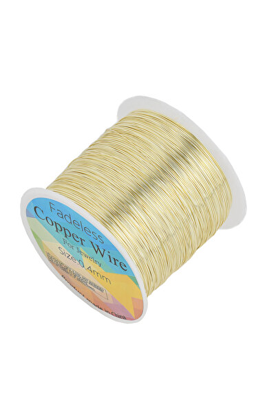 Choice سلك نحاسي عيار 26 (0.4 مم) 100 متر ذهبي فاتح 100 متر/لفة 0.3/0.4/0.5 م...