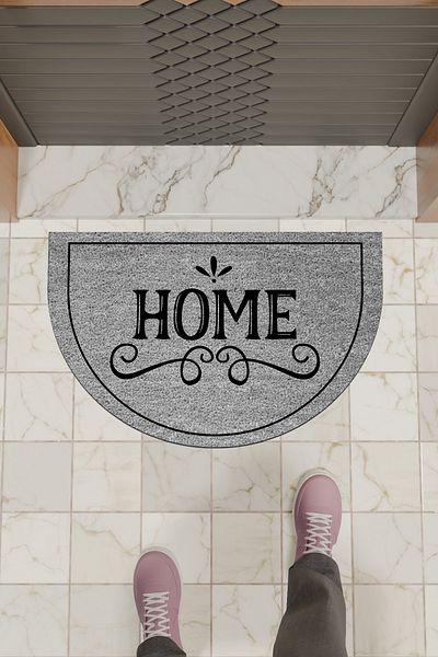 Rugmood Modern Digital Doormat Gray Home Doormat - Door Mat