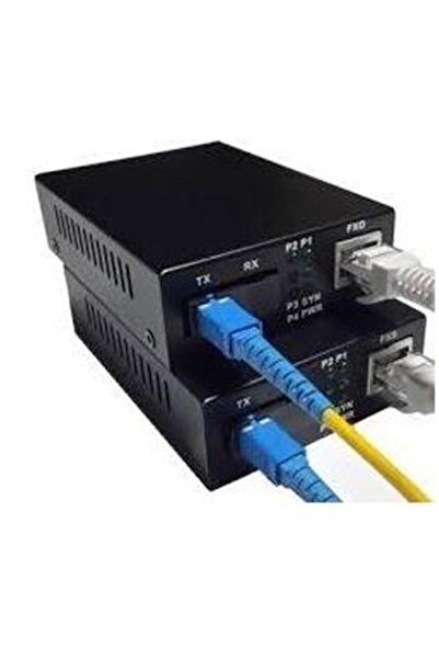 TELDATA Data-P556 Media Converter Single Mode 10-100-1000 20 Km Dual Sc 2 Li ...