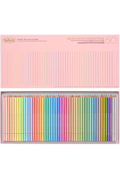 Holbein Artist Colored 50 'li Kuruboya Set Ten Renkleri - Pastel Renkler . Sk...