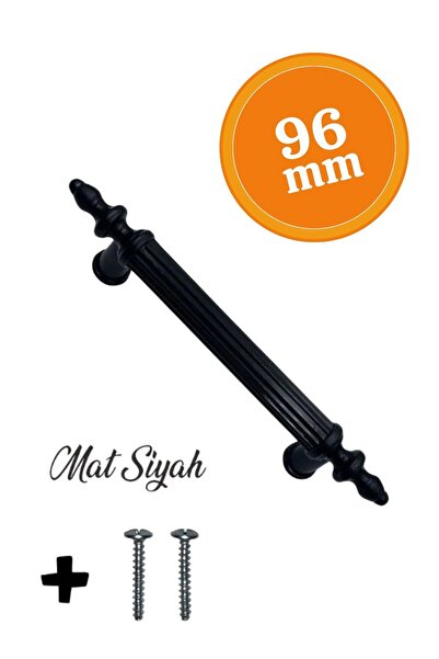 spotkulp Asos Boru Lüks Kulp 96mm Siyah (DOLAP ÇEKMECE MOBİLYA MUTFAK)207-