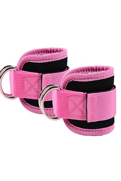 Choice JH-Black Pink-2pcs 2PCS Ankle Straps Cable Double D-Ring Ankle Cuffs For Gym Workouts Glutes Legs St