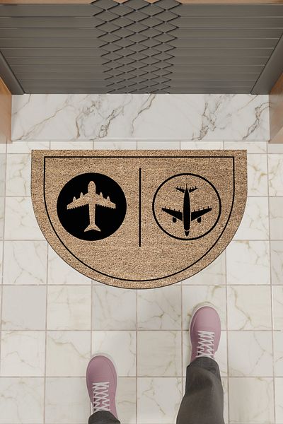 Rugmood Модерна дигитална изтривалка Кафява изтривалка за самолет - Изтривалка за врата