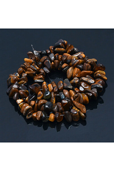 Choice طول حوالي 39 سم حجر عين النمر 16 بوصة حبات حجر طبيعي رقائق حبات 5-8 مم...