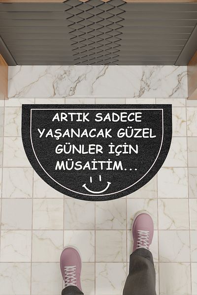 Dormot Home Modern Digital Doormat Black I Am Available for the Nice Days Doormat - Front Door Mat