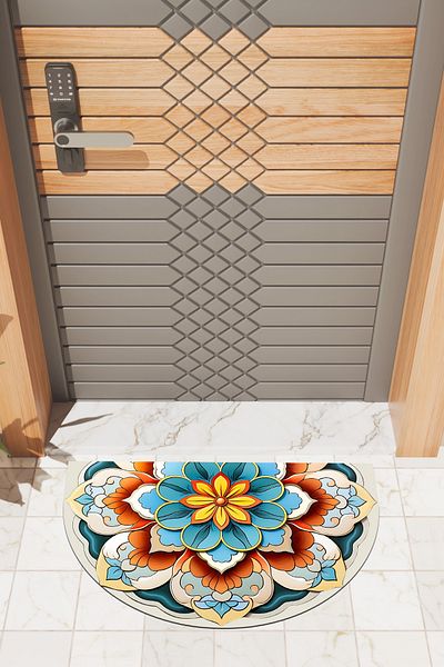 Dormot Home Modern Digital Doormat Colorful Mandala Pattern Doormat - Front Door Mat