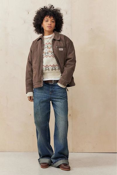 september island Brown Canvas Coat
