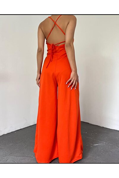 moda duygu tulum sırt dekolteli tulum