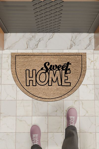 Rugmood Модерна дигитална изтривалка Кафява изтривалка за дома - Изтривалка за врата