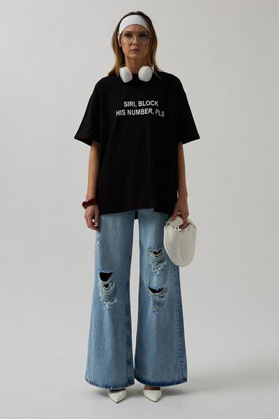 modaserdem Front Printed Oversize T-Shirt