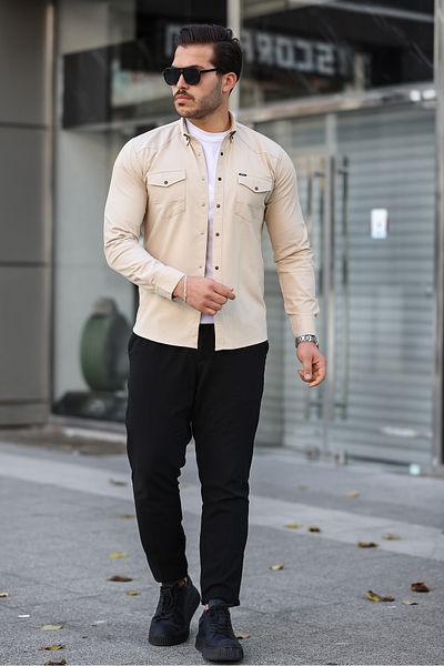 Artı1 Slim Fit Men's Denim Shirt Slim Fit
