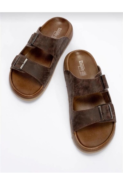 Behtah Kundura Ανδρικές παντόφλες με ρυθμιζόμενη ανατομική πισίνα με μαλακή σόλα