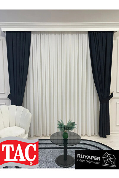 Taç Crepe Tulle Soft Textured 1/3 Sik Pleat - Ecru Tulle Curtain