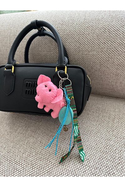 Çantacımstore Pelbe Elephant Motif Bag Charm Accessory