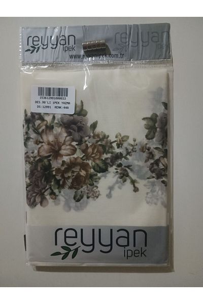 REYYAN Oya Yazma 90' Προίκα Ιεμενικό Εσωτερικό Τυφλό 90x90 cm Κενό με λουλούδια στις άκρες