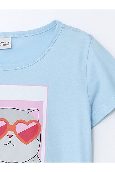 LC Waikiki Tricou pentru fete cu gât crew pentru sezon nou - S5EV71Z4