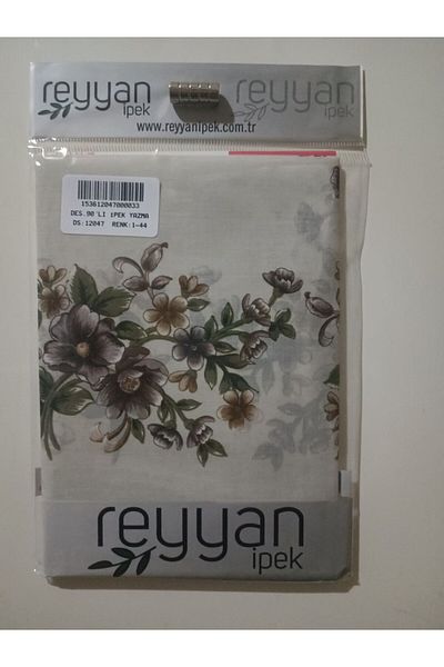 REYYAN Oya Yazma 90' Προίκα Ιεμενικό Εσωτερικό Τυφλό 90x90 cm Κενό με λουλούδια στις άκρες