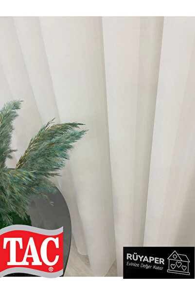 Taç Crepe Tulle Soft Textured 1/3 Sik Pleat - Ecru Tulle Curtain