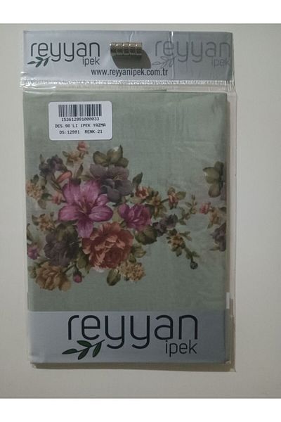 REYYAN Oya Yazma 90' Προίκα Ιεμενικό Εσωτερικό Τυφλό 90x90 cm Κενό με λουλούδια στις άκρες
