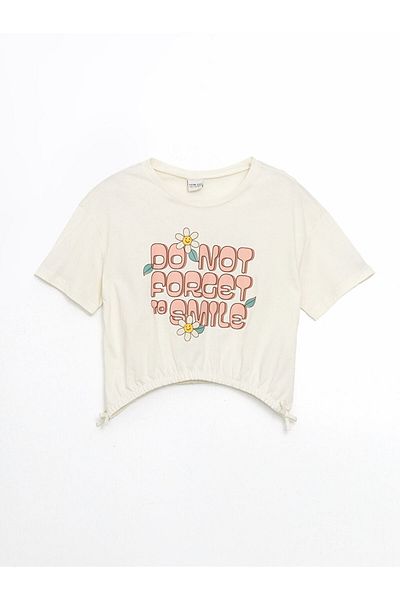 LC Waikiki New Season Crew Neck Girl's Crop T-Shirt - S5Jd04Z4