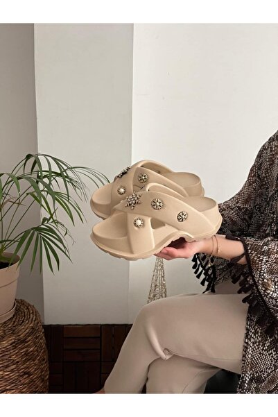 Behtah Kundura High Thick Soled Slide Slippers Garden Beach Pool Sea Summer Daily Slippers