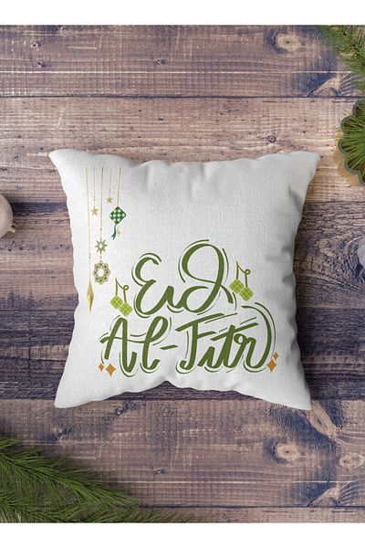 LOWHA Polyester Pillowcase Cushion Cover with Eid Al-Fitr  Design