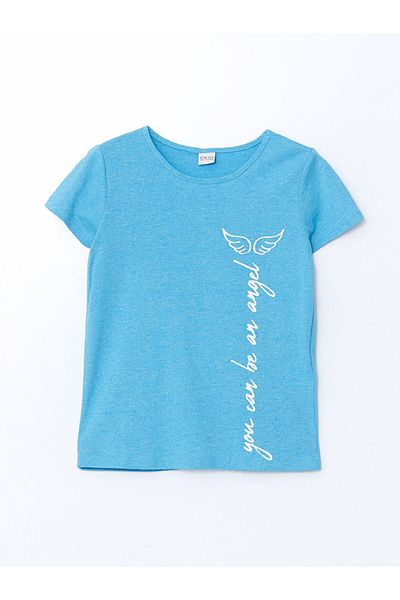 LC Waikiki Tricou pentru fete cu gât crew de sezon nou - S5KH82Z4