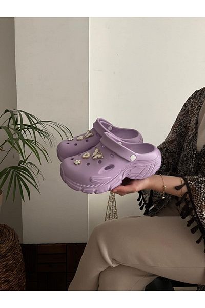 Behtah Kundura Closed Front High Platform Sole Slippers Garden Doctor Nurse Daily Slippers