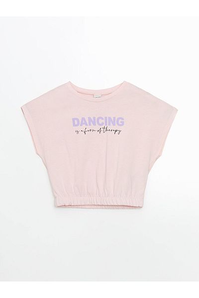 LC Waikiki Νέα σεζόν Crew Neck Girl's Crop Tisort - S5JD03Z4