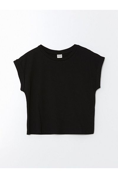 LC Waikiki Tricou pentru fete cu gât crew de sezon nou - S5EV99Z4