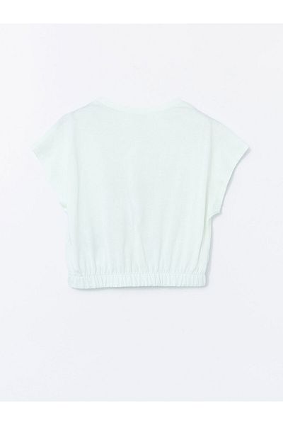 LC Waikiki Νέα σεζόν Crew Neck Girl's Crop Tisort - S5JD03Z4