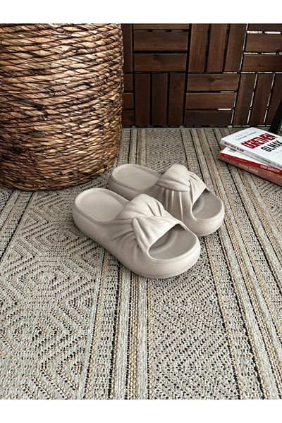 Behtah Kundura Παντόφλες Slide με ψηλή χοντρή σόλα Garden Beach Pool Sea Summer Casual Παντόφλες