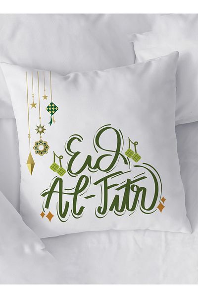 LOWHA Polyester Pillowcase Cushion Cover with Eid Al-Fitr  Design
