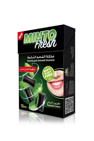 MINTON علكة الفحم نعناع حار من منتو فريش