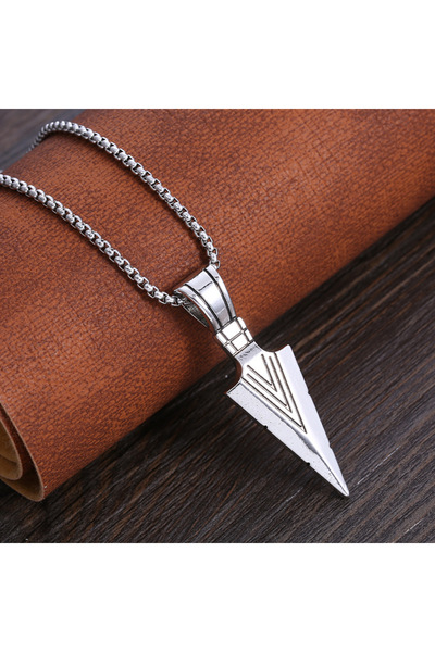 Choice ZT8052-Silvery 1 قلادة نسائية عصرية على شكل سهم صغير أوروبية وأمريكية ...