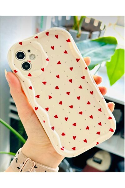 Store IPHONE 11 MİNİ KALP BASKILI DESENLİ SİLİKON KILIF
