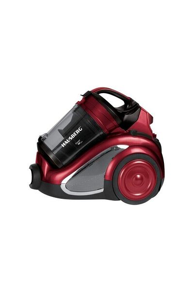 Hausberg Bezsáčkový vysavač HB-2820RS, 2400 W, 4,5 litru, 85 dB, omyvatelný filtr, černá/červená