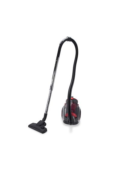 Hausberg Bezsáčkový vysavač HB-2820RS, 2400 W, 4,5 litru, 85 dB, omyvatelný filtr, černá/červená