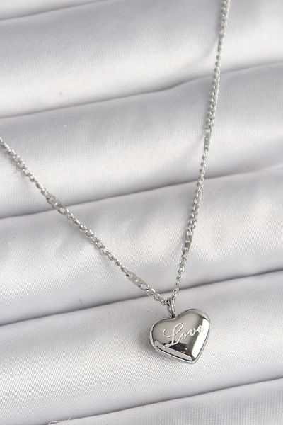 Skygo 316L Steel Silver - Women's Necklace with Chain and Embroidery Detail - Tj-Bko9779