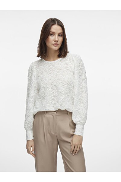 VILA Oberteil mit langen Ärmeln Rundhals