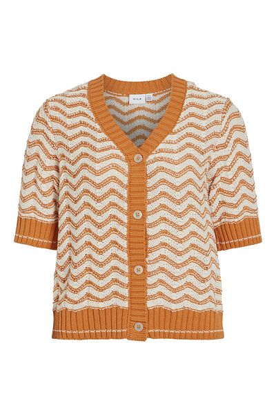 VILA Strickjacke Kurzarm