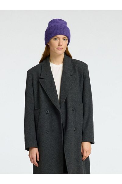 Selected Femme Mütze Geripptes Wollgemisch