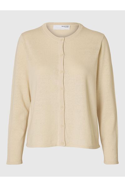 Selected Femme Strickjacke Leinenmix