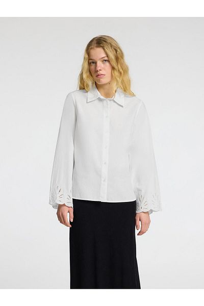Selected Femme Langarmhemd Broderie Anglaise