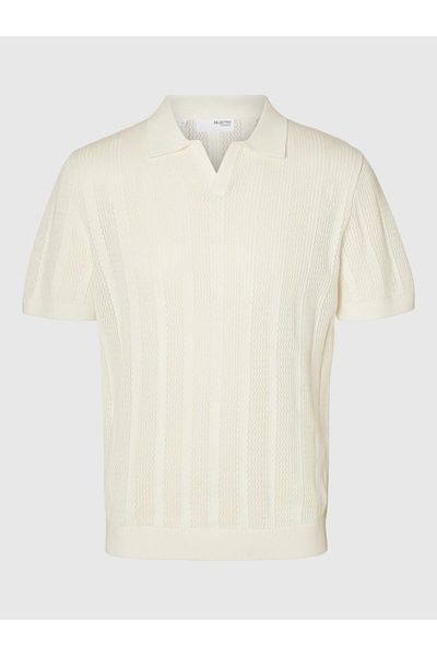 Selected Homme Polohemd aus Strick 100% Baumwoll