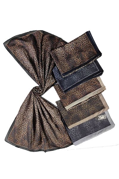 mim eşarp Σάλι Enba Soft Cotton Leopard με σχέδιο 75x190 cm