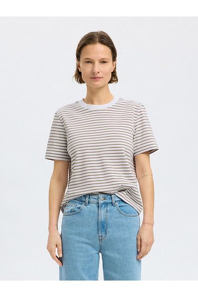 Selected Femme T-Shirt Gestreiftes Boxy fit