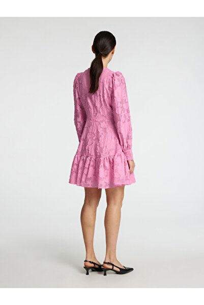 Selected Femme Minikleid Geblümtes Langarm